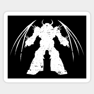 Robot silhouette (White) Sticker